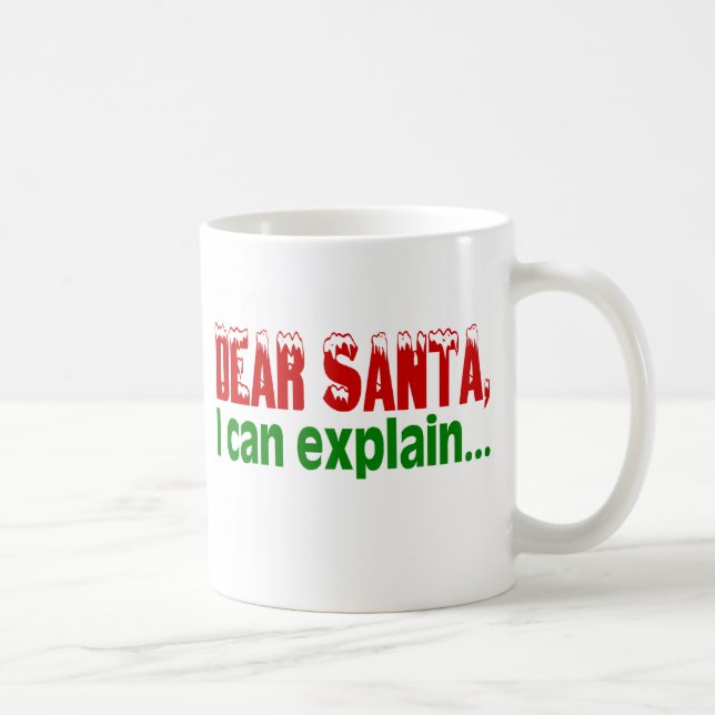 Taza De Café Estimado Santa que puedo explicar (Derecha)
