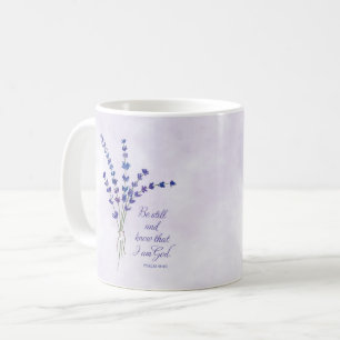 Taza De Café Estímulo Cristiano Lavanda con Escrituras