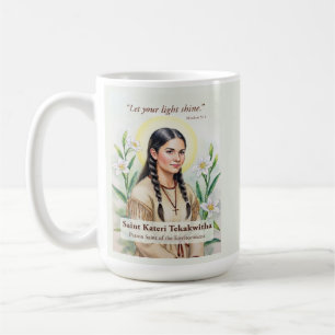 Taza De Café Estímulo religioso de Santa Kateri Tekakwitha