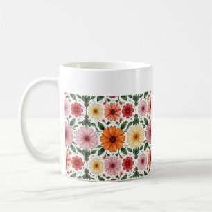 Taza De Café Esto es un tazón de diseño floral
