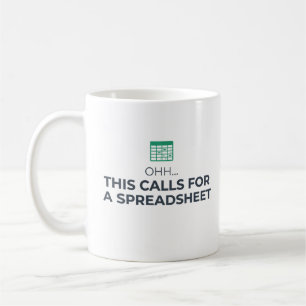 Taza De Café Esto Requiere Una Hoja De Cálculo Café De Oficina