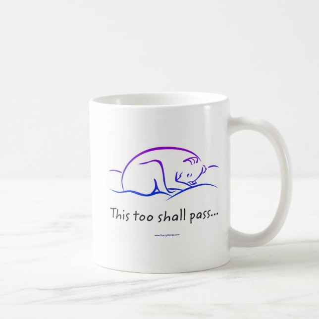 Taza De Café Esto también pasará con la mug de perro (Derecha)
