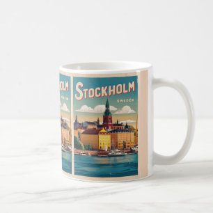 Taza De Café estocolmo suecia viaje regalos vintage paseo marít