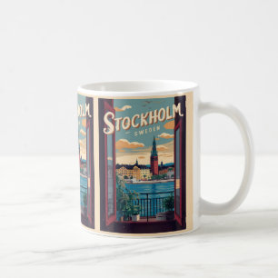 Taza De Café estocolmo sweden travel vintage balcón view gifts