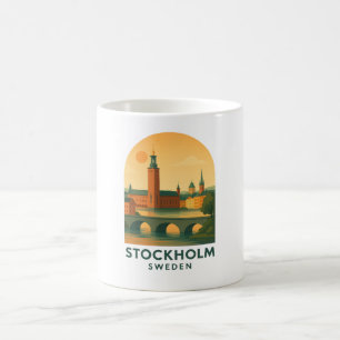 Taza De Café Estocolmo Vintage Suecia Viajes – Escandinavo