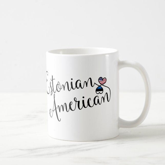 Taza De Café Estonio-Americano Entwined Hearts Mug (Derecha)