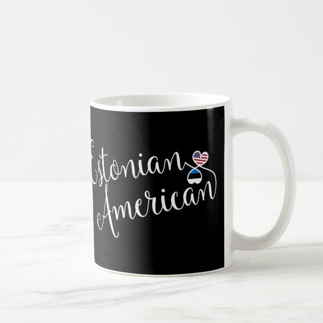 Taza De Café Estonio-Americano Entwined Hearts Mug (Derecha)