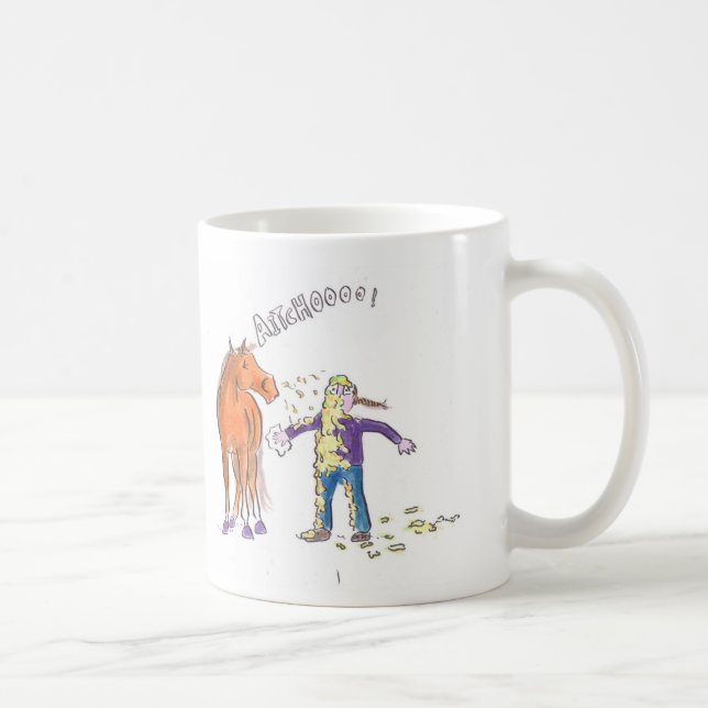 Taza De Café Estornudos del caballo (Derecha)
