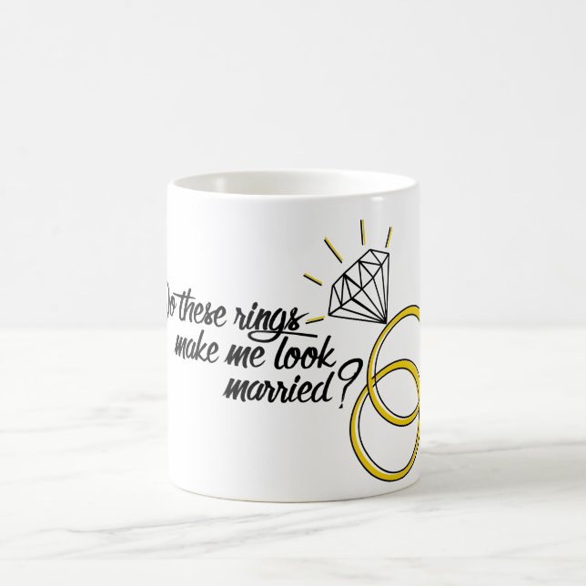 Taza De Café ¿Estos anillos hacen que parece casado? NOVIA (Centro)