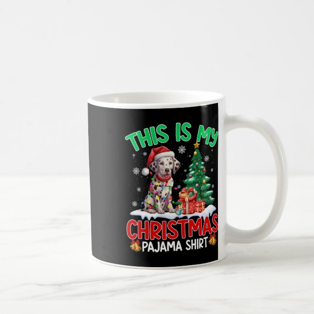 Taza De Café Estos son mis Navidades Pajama Dalmatian Perros Am (Derecha)