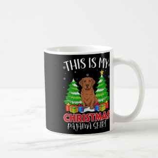 Taza De Café Estos son mis Navidades Pajama Labrador Perro Xmas