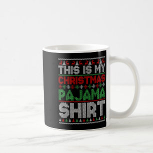 Taza De Café Estos son mis Navidades Pajama Shirt Divertidas Na