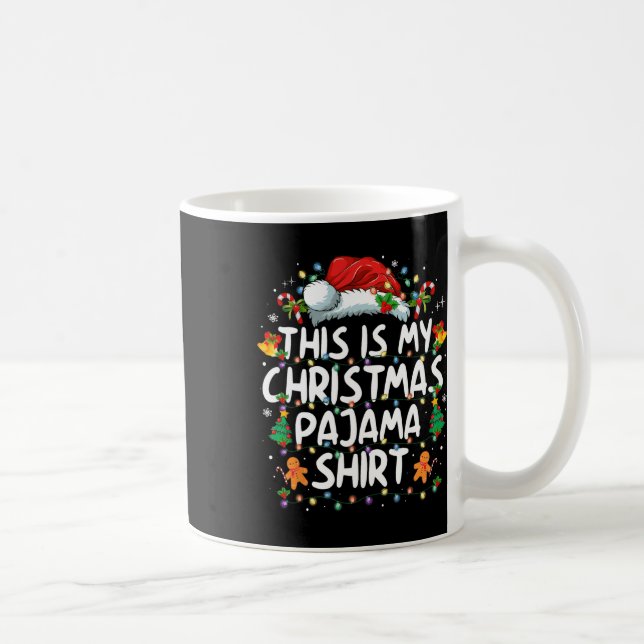 Taza De Café Estos Son Mis Navidades Pajama Shirt Graciosos Xma (Derecha)
