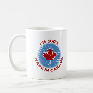 Taza De Café Estoy 100% Hecho en Canadá Eslogan para canadiense
