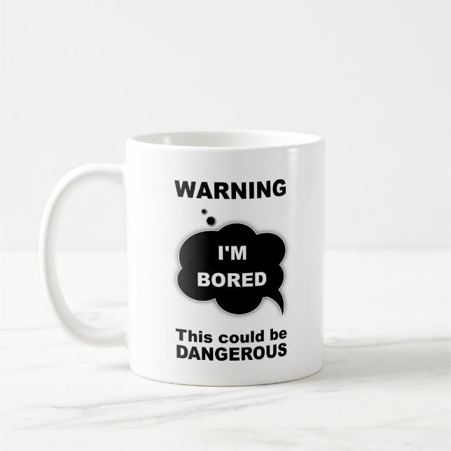 Taza De Café Estoy aburrido negro (Izquierda)