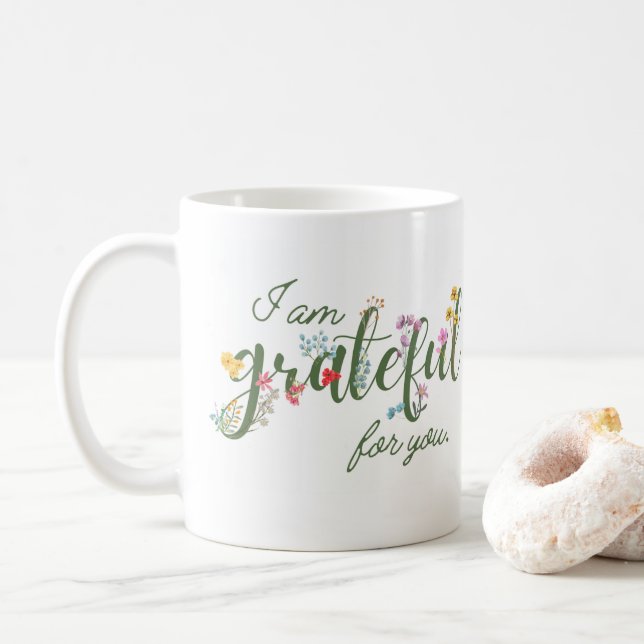 Taza De Café Estoy agradecido por ti Mug (Con donut)