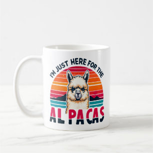 Taza De Café Estoy aquí para los aficionados a la Alpaca divert