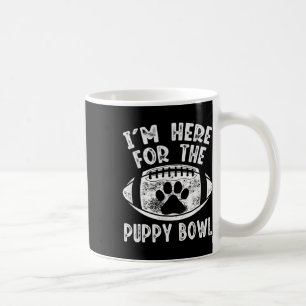 Taza De Café Estoy Aquí Por La Camiseta Del Tazón De Cachorros