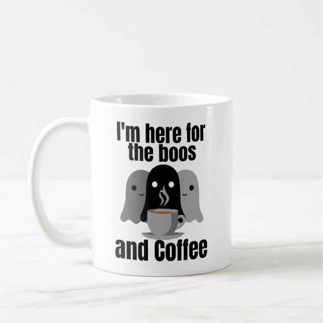 Taza De Café Estoy aquí por los abucheos y el café. (Izquierda)