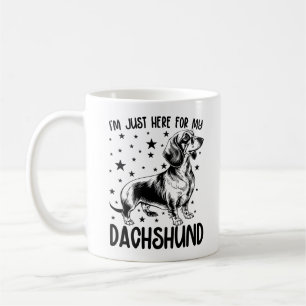 Taza De Café Estoy aquí por mi gracioso perro Dachshund