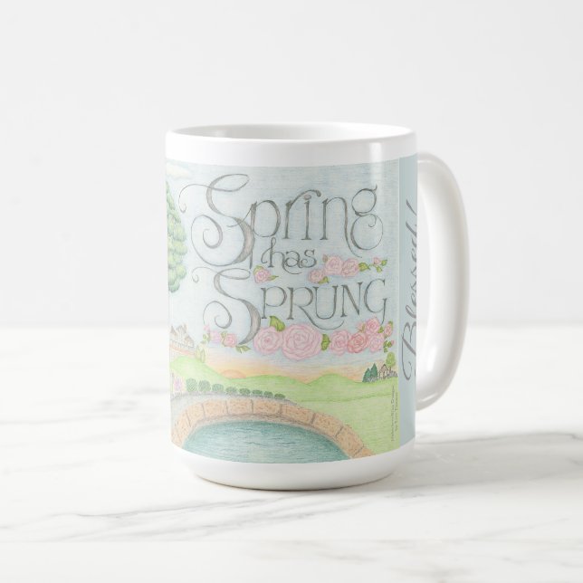 Taza De Café ¡Estoy Bendecida! La primavera tiene un café de pr (Anverso derecho)