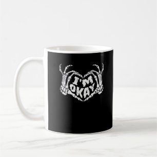 Taza De Café Estoy bien, divertida Halloween Costume Skeleton M