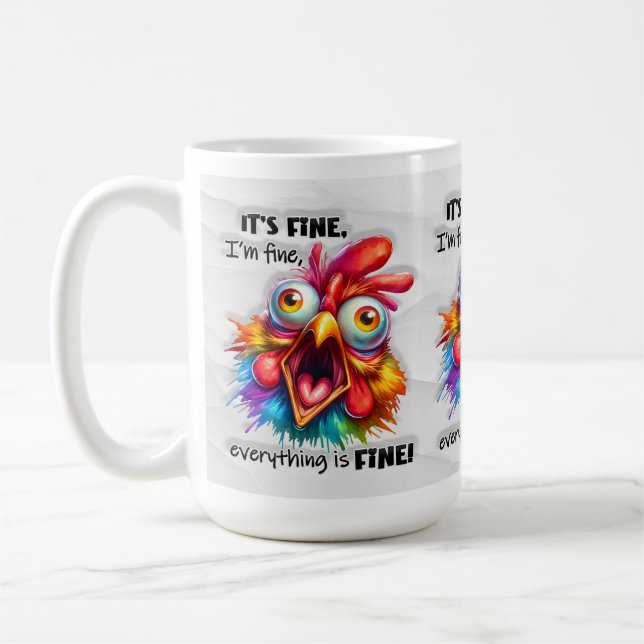 Taza De Café Estoy bien, es gracioso el Chicken Lover (Izquierda)