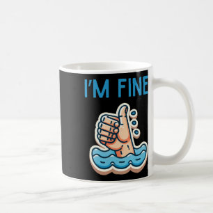 Taza De Café Estoy bien, Pegatina de Thumbs Up