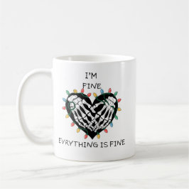 Taza De Café Estoy bien, todo está bien - Luces de Navidades