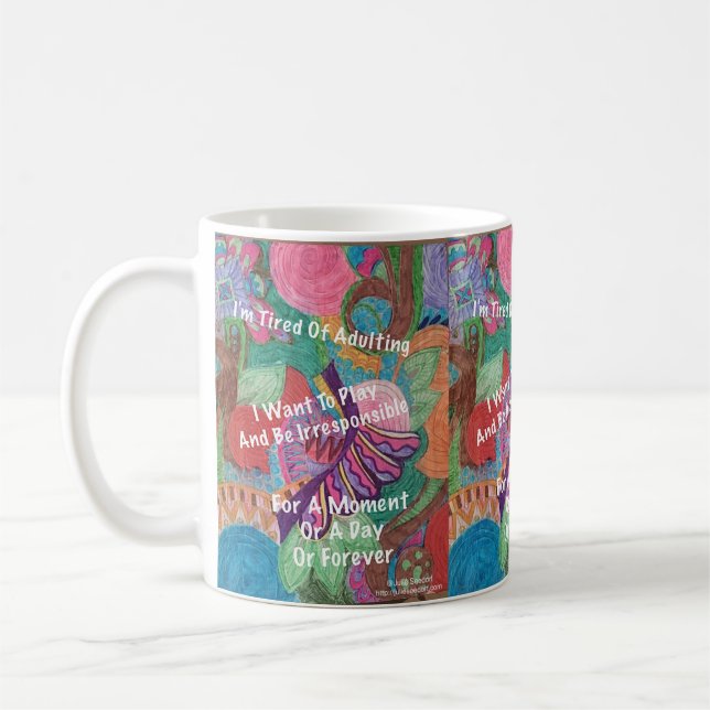 Taza De Café Estoy Cansado de ser adulto (Izquierda)
