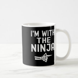 Taza De Café Estoy con el divertido Skeleton de Ninja Halloween