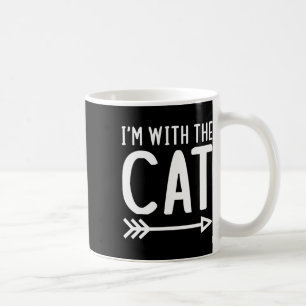 Taza De Café Estoy con el gato cómico que coincide con la parej