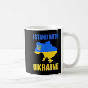 Taza De Café Estoy Con El Mapa De Ucrania Y La Bandera Ucranian
