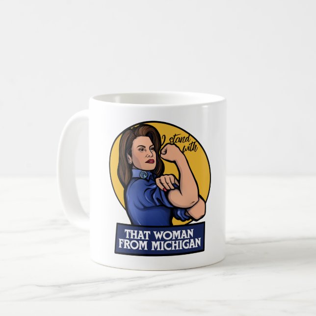 Taza De Café Estoy con esa mujer de Michigan Gretchen (Anverso izquierdo)
