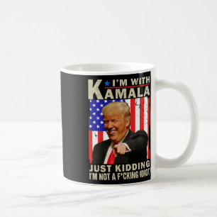 Taza De Café Estoy con Kamala Solo Bromeo No Soy Un Idiota F