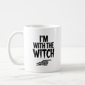 Taza De Café Estoy con la Bruja Divertido Halloween para Él y E