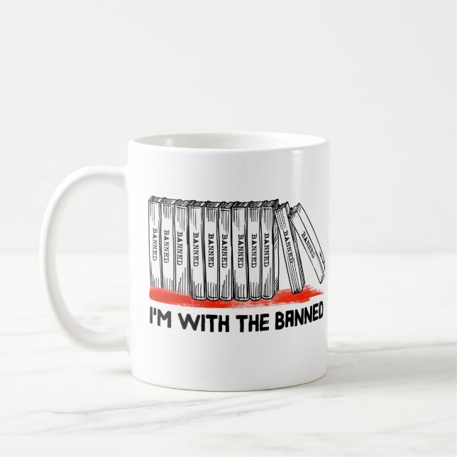 Taza De Café Estoy con los libros prohibidos (Izquierda)