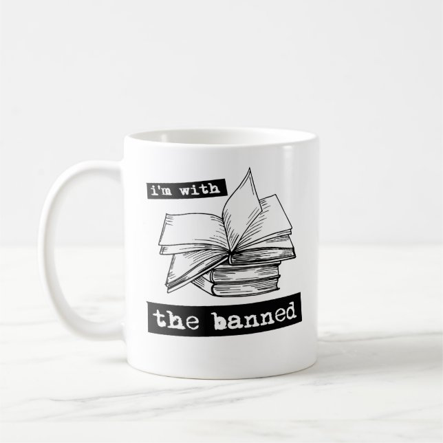 Taza De Café estoy con los libros prohibidos (Izquierda)