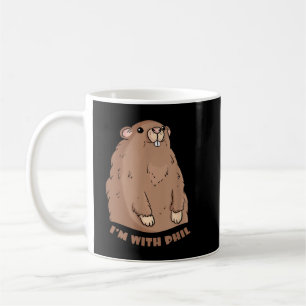 Taza De Café Estoy Con Phil Ground-hog Punxsutawney Gracioso Re