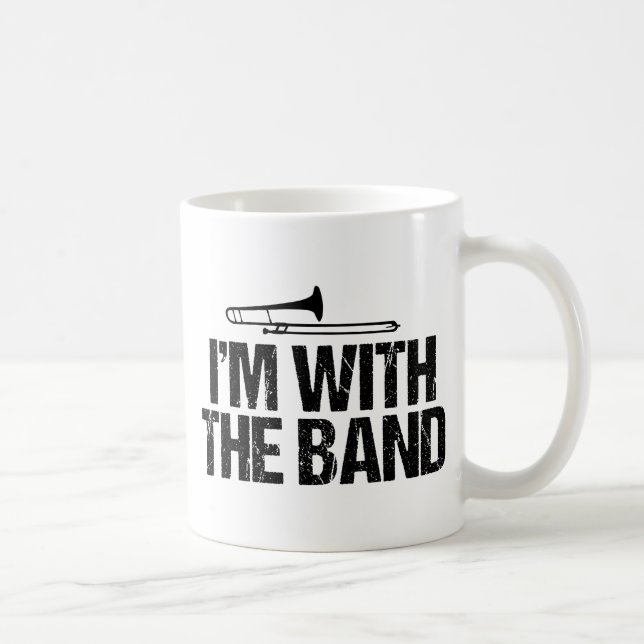 Taza De Café Estoy con The Band Funny Trombone Player (Derecha)