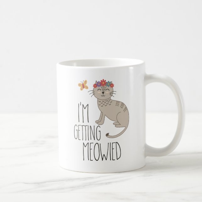 Taza De Café Estoy consiguiendo la boda del gato de Meowied (Derecha)