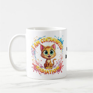 Taza De Café Estoy contaminado con radiación Gato japonés Meme
