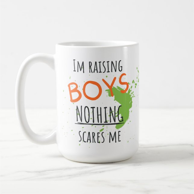 Taza De Café Estoy criando niños, nada me asusta (Izquierda)