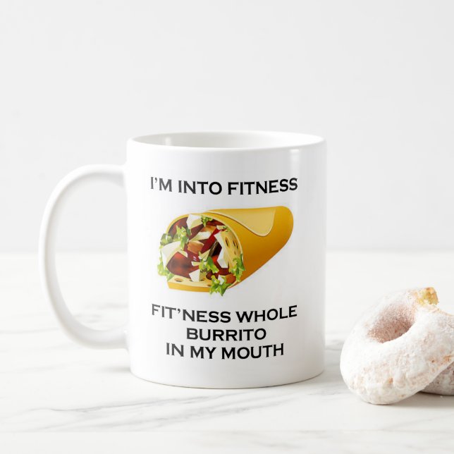 Taza De Café Estoy en el Burrito de la aptitud (Con donut)