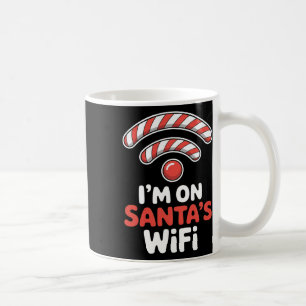 Taza De Café Estoy en el wifi de Santa Navidad Festejo Navideño