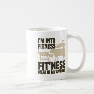 Taza De Café Estoy en la carne apta para el fitness en mi graci