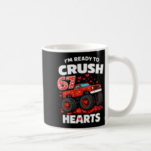 Taza De Café Estoy listo para aplastar 67 corazones Camión Día