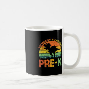 Taza De Café Estoy listo para aplastar a pre K T Rex Dinosaur d