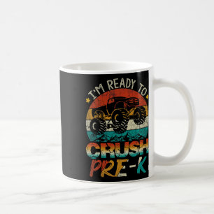 Taza De Café Estoy listo para aplastar el camión monstruo pre-k