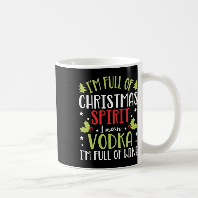 Taza De Café Estoy llena de Navidades de Vodka con regalos dive (Derecha)
